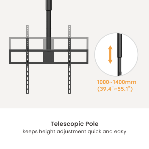 Motorized Swivel TV Ceiling Mount with Mechanical Height Adjustment PLB-M0968S For most 50”~100” TVs from china(chinese)