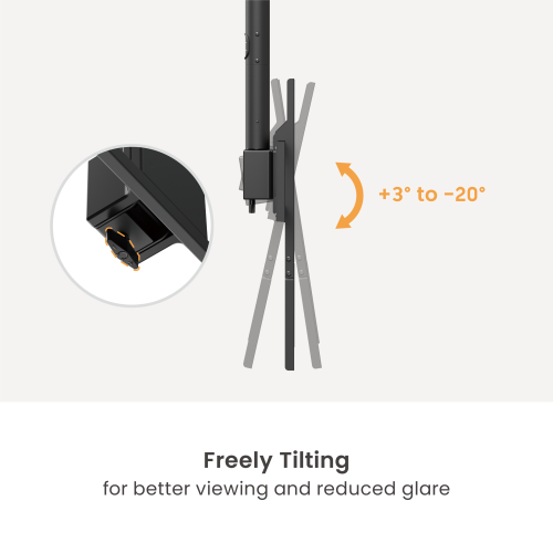 Motorized Swivel TV Ceiling Mount with Mechanical Height Adjustment PLB-M0968S For most 50”~100” TVs from china(chinese)