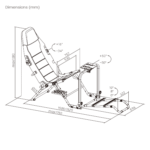 Flex Foldable Racing Simulator Cockpit LRS19-BS01  from china(chinese)