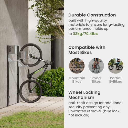 EasyLift Vertical On-Wall Bike Rack  LBM12-01 Innovative Automated Lift System for Effortless Bike Storage  from china(chinese)