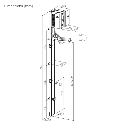 EasyLift Vertical On-Wall Bike Rack  LBM12-01 Innovative Automated Lift System for Effortless Bike Storage  from china(chinese)