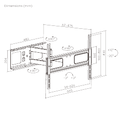 Slim Articulating Full-Motion TV Wall Mount (Australia Stud Solution)