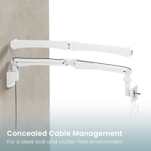  Medical Wall-Mounted Monitor Arm (845mm Height Range) MED11-1 Weight Capacity 0.8-3kg (1.8-6.6lbs) from china(chinese)