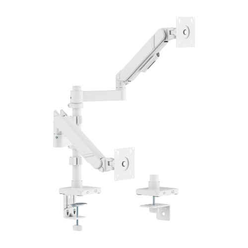 GeometricBlok Pole-Mounted Dual-Screen Gas Spring Monitor Arm LDT126-C024P Gaming-Inspired Aesthetics with Great Value from china(chinese)