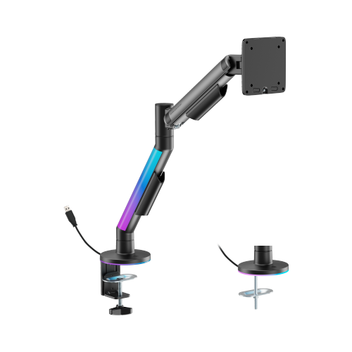 EVERGLOW Gas Spring Monitor Arm with RGB Lighting LDT119-C012L Lights up your zone with full illumination. from china(chinese)