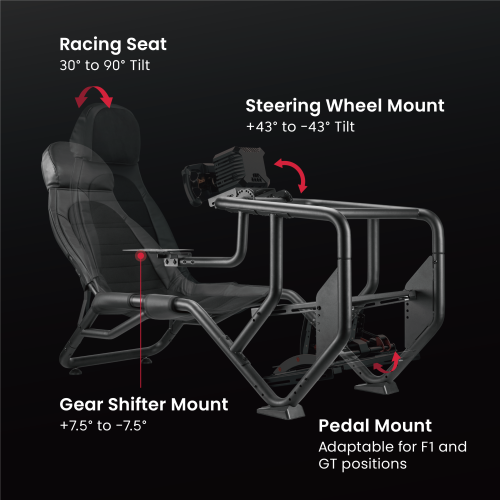  Compact Racing Simulator Cockpit with Gear Shift Mount LRS14-BS02  Switchable between F1 and GT seating styles. from china(chinese)