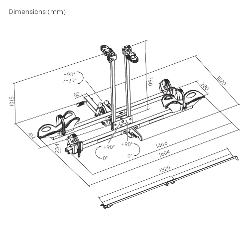 2-Bike Hitch Rack With Angled Rail CBR10-22H Load Smoothly. Travel Securely. from china(chinese)