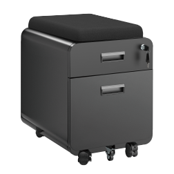2-Drawer Locking Mobile File Cabinet with Cushion