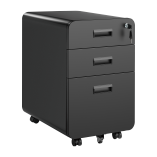 3-Drawer Locking Mobile File Cabinet
