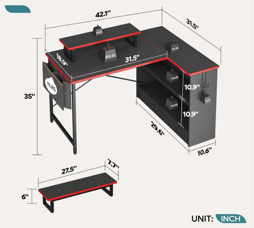 NEW ERA Fully-Equipped L-Shaped Gaming Desk GMD15-30 Space optimized, joy amplified. from china(chinese)