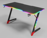 NEW ERA Fully-Equipped Gaming Desk with RGB Lighting