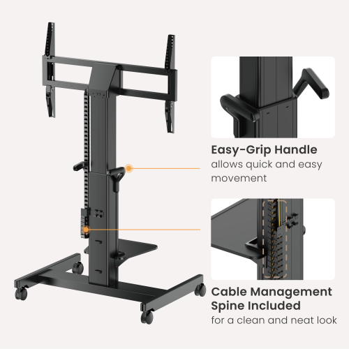  Motorized Heavy-Duty TV Cart  TTF21H-69FW Powerful motor delivers smooth, quiet height adjustment- even for heavy TVs from china(chinese)