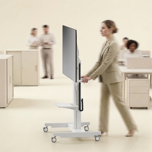  Motorized Heavy-Duty TV Cart  TTF21H-69FW Powerful motor delivers smooth, quiet height adjustment- even for heavy TVs from china(chinese)