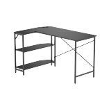 Economy L-Shaped Gaming Desk with Power Strip