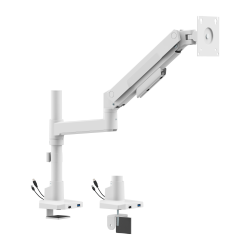 Single-Screen Pole-Mounted Heavy-Duty Gas Spring Monitor Arm with USB Ports