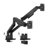 Dual-Screen Heavy-Duty Gas Spring Monitor Arm with USB Ports