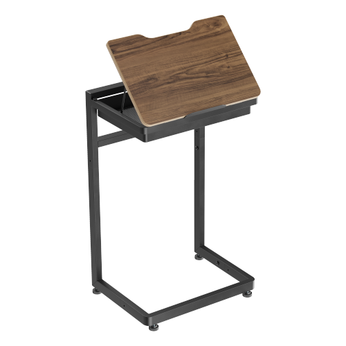 Tiltable C-Shaped Side Table with Storage Box TS11-01 Work, Relax, Store — All in One Smart Side Table from china(chinese)