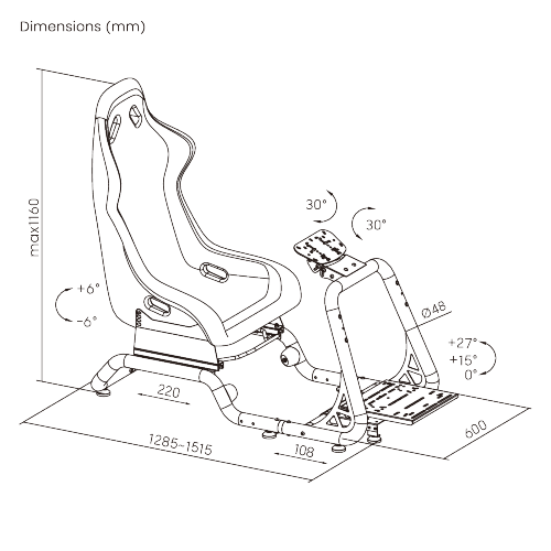 Premium Racing Simulator Cockpit Seat LRS02-BS Professional Grade Product for the Serious Sim Racer from china(chinese)