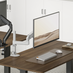 Linear Edge Pole-Mounted Single-Screen Mechanical Spring Monitor Arm