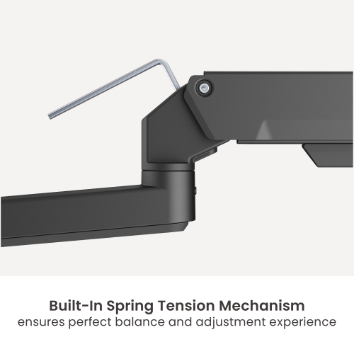 Linear Edge Pole-Mounted Dual-Screen Gas Spring Monitor Arm LDT134-C024P  Metal Excellence for Smarter Workspaces from china(chinese)