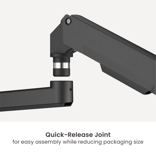 Linear Edge Pole-Mounted Dual-Screen Gas Spring Monitor Arm LDT134-C024P  Metal Excellence for Smarter Workspaces from china(chinese)