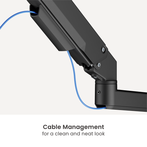Linear Edge Pole-Mounted Dual-Screen Gas Spring Monitor Arm LDT134-C024P  Metal Excellence for Smarter Workspaces from china(chinese)