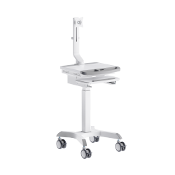 Electric Height-Adjustable Medical Cart with Monitor Mount