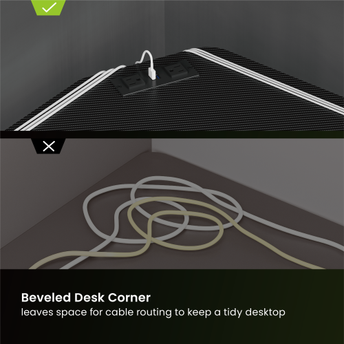 Economy L-Shaped Gaming Desk with Power Strip GMD19-2 Maximize Space Without Breaking the Budget from china(chinese)