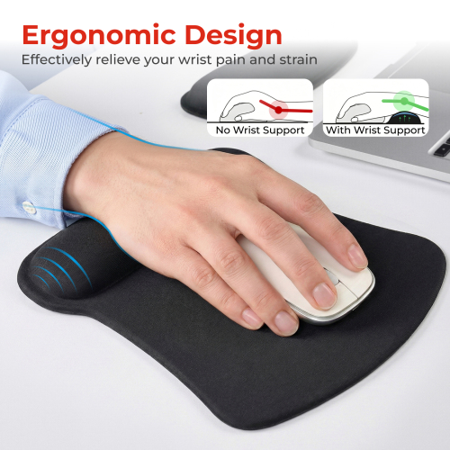 Ergonomic Mouse Pad with Wrist Rest MP15-2  Gentle on skin, firm on desk. from china(chinese)