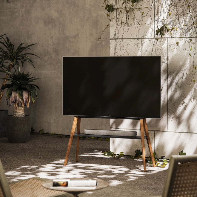Danish Style TV Floor Stand with storage shelf FS36-46F-02  from china(chinese)