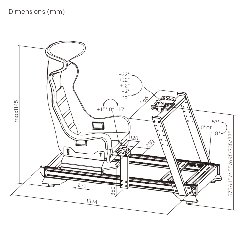 Strix Sim Racing Cockpit with Gear Shift Mount & Seat LRS16-BS04 Robust Frame & Fiberglass Seat from china(chinese)