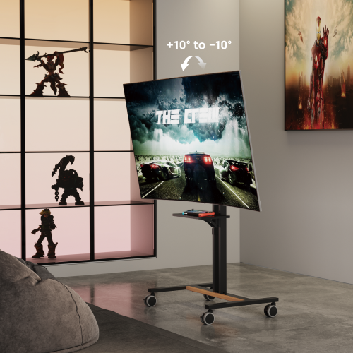 Compact TV Cart with Storage Shelf FS47-44T-02W  from china(chinese)