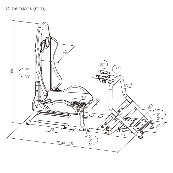 Cabina Simulador de Carreras con Soporte para Palanca de Cambios LRS09-BS02  from china(chinese)