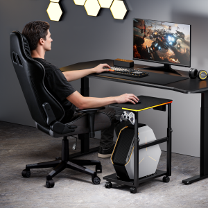 Versatile Mobile CPU Floor Stand with US Standard Power Strip