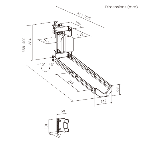 Swiveling Wall-Mounted Bike Rack LBM16-02 Easy to Use丨Perfect for Fat Bikes and E-Bikes from china(chinese)