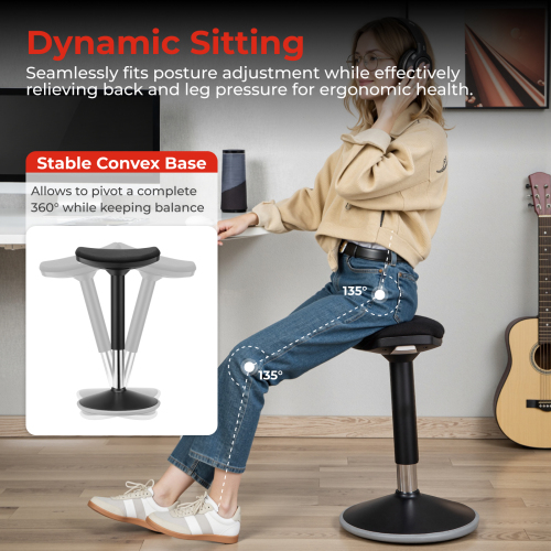 Ergonomic Height Adjustable Wobble Stool CH04-16  Dynamic Enough for Active Sitting from china(chinese)