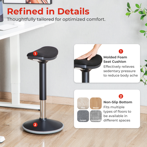 Ergonomic Height Adjustable Wobble Stool CH04-16  Dynamic Enough for Active Sitting from china(chinese)