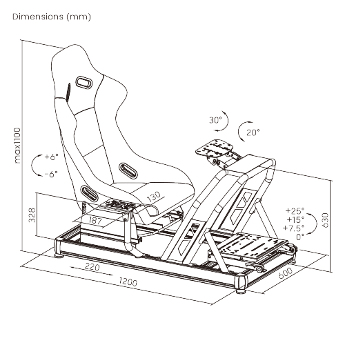Upscale Full Aluminum Racing Simulator Cockpit LRS08-BS02-KP01 Ultra stability, high compatibility and adjustability. from china(chinese)