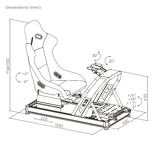 Upscale Aluminum Racing Simulator Cockpit LRS08-BS02 Ultra stability, high compatibility and adjustability. from china(chinese)