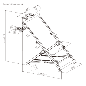 Foldable Racing Steering Wheel Stand with Gear Shifter