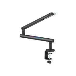 Aluminum Low Profile RGB Microphone Boom Arm