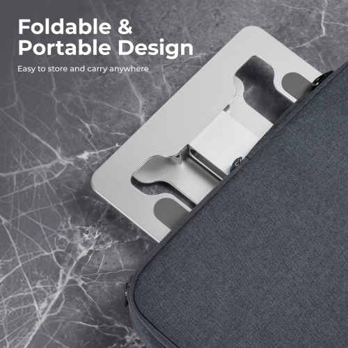 Foldable Stepless Adjustment Aluminum Laptop Riser LPS03-12 For 11"-15" laptops, tablets, E-Readers, and more from china(chinese)