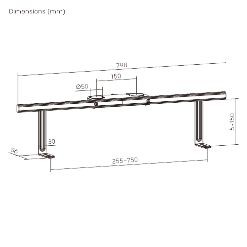 Pole-Mounted Soundbar Tray FS68-A01 Compatible with FS68-68TW-01 Only from china(chinese)