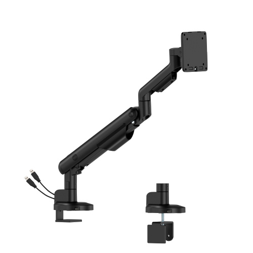 Single-Screen Space-Efficient Gas Spring Monitor Arm with USB Ports LDT133-C012UC For most 17”-40” Screens from china(chinese)