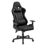 Upholstered Fabric Gaming Chair with Headrest and Lumbar Support