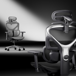 Ergonomic Office Chair with Adjustable Headrest, Backrest, Lumbar Support, Seat Depth & 4D Armrests