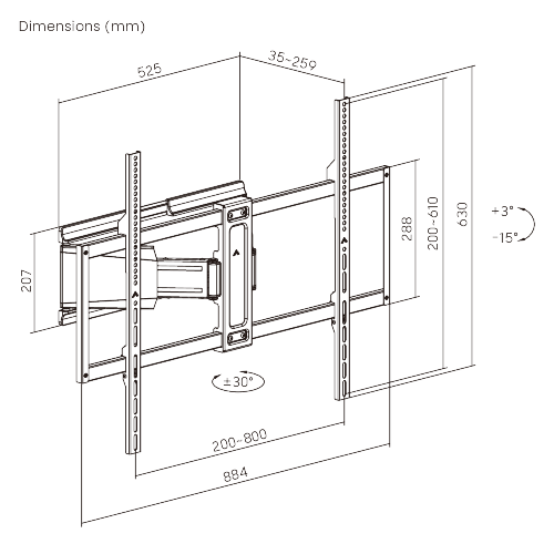 Ultra-Slim Heavy-Duty Full-Motion TV Mounts LPA88-684 Slim in design, strong in capability from china(chinese)
