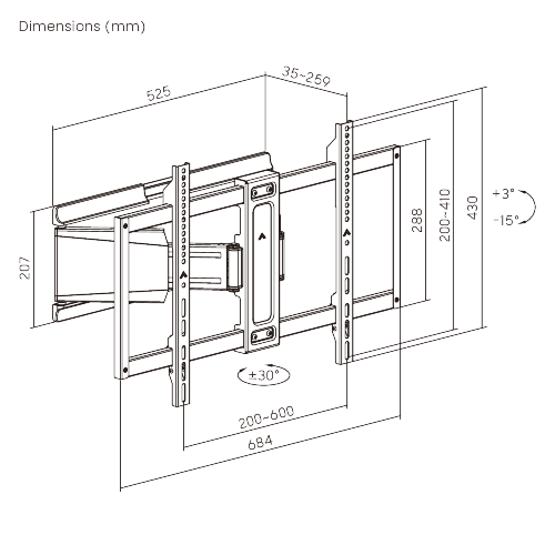 Ultra-Slim Heavy-Duty Full-Motion TV Mounts LPA88-464 Slim in design, strong in capability from china(chinese)