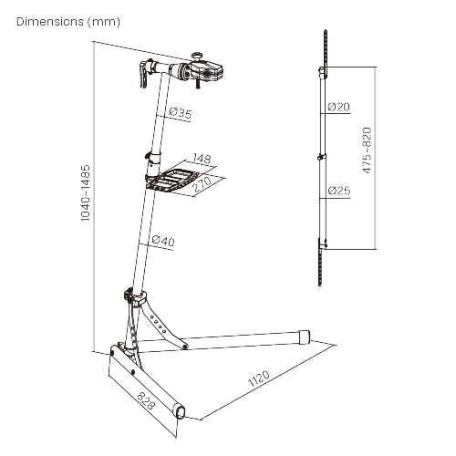 Floor-Standing Bike Repair Stand LBR01-02  For confident, stable bike repair and maintenance from china(chinese)