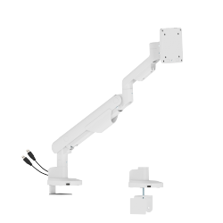 Single-Screen Space-Efficient Gas Spring Monitor Arm with USB Ports
